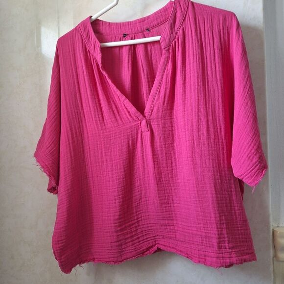 Large Gauze pink top - Picture 1 of 10